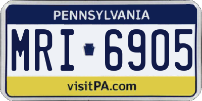 PA license plate MRI6905