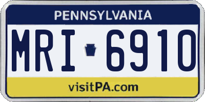 PA license plate MRI6910