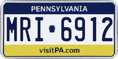 PA license plate MRI6912