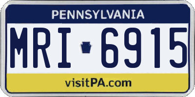 PA license plate MRI6915