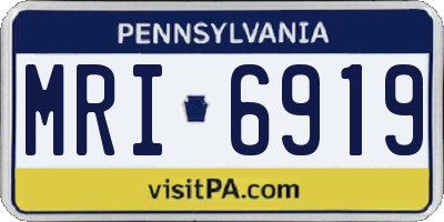 PA license plate MRI6919