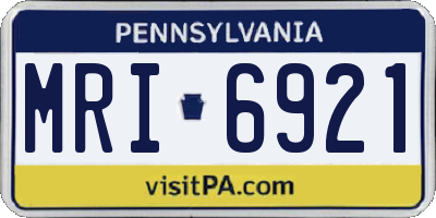 PA license plate MRI6921
