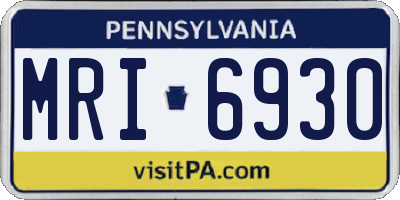 PA license plate MRI6930