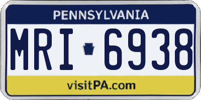 PA license plate MRI6938