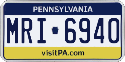 PA license plate MRI6940