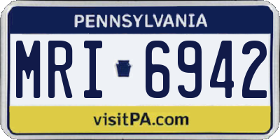 PA license plate MRI6942