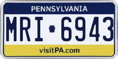 PA license plate MRI6943