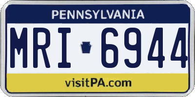 PA license plate MRI6944