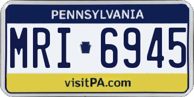 PA license plate MRI6945