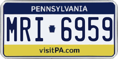 PA license plate MRI6959
