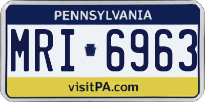 PA license plate MRI6963