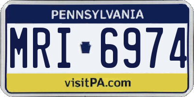 PA license plate MRI6974