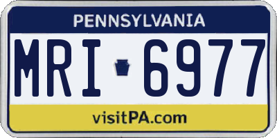 PA license plate MRI6977