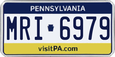 PA license plate MRI6979