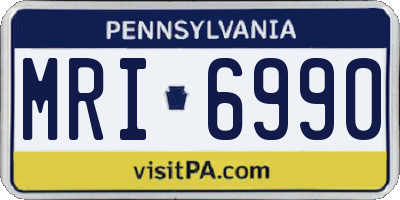 PA license plate MRI6990