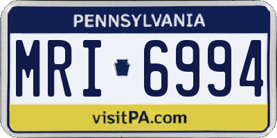 PA license plate MRI6994