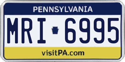 PA license plate MRI6995