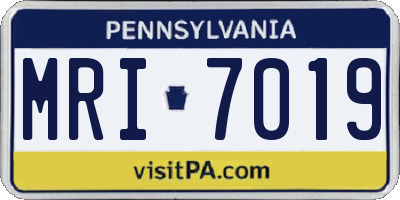PA license plate MRI7019