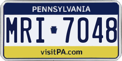 PA license plate MRI7048