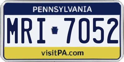 PA license plate MRI7052