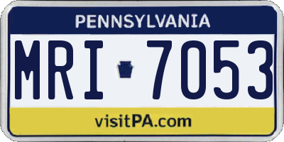 PA license plate MRI7053