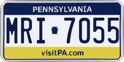 PA license plate MRI7055