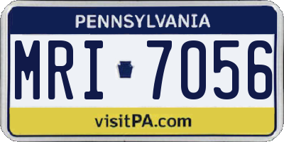 PA license plate MRI7056