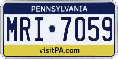 PA license plate MRI7059