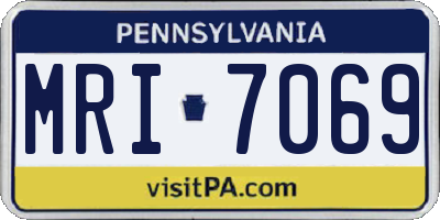 PA license plate MRI7069