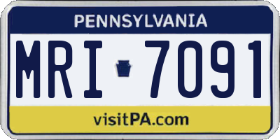 PA license plate MRI7091