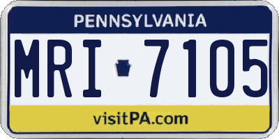 PA license plate MRI7105