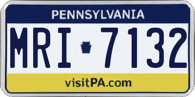 PA license plate MRI7132