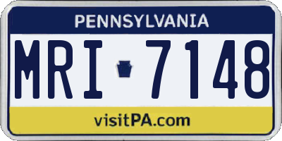 PA license plate MRI7148