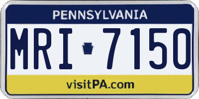PA license plate MRI7150