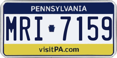 PA license plate MRI7159