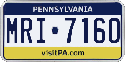 PA license plate MRI7160