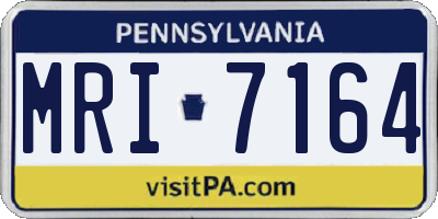 PA license plate MRI7164