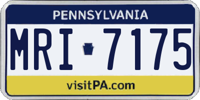 PA license plate MRI7175