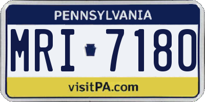PA license plate MRI7180