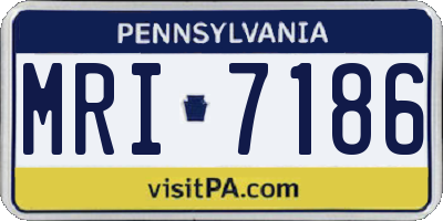 PA license plate MRI7186