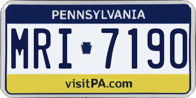 PA license plate MRI7190
