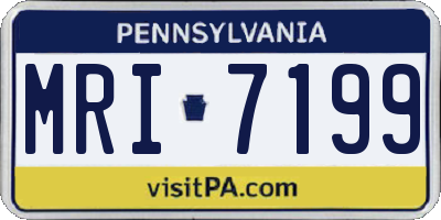 PA license plate MRI7199