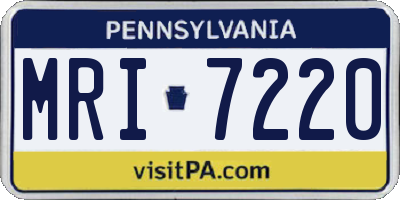PA license plate MRI7220