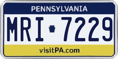 PA license plate MRI7229