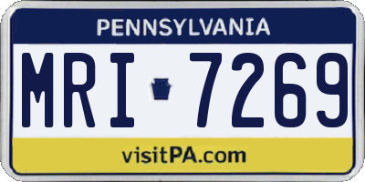 PA license plate MRI7269