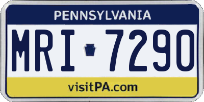 PA license plate MRI7290