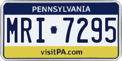 PA license plate MRI7295