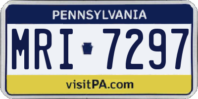 PA license plate MRI7297