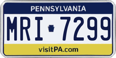 PA license plate MRI7299