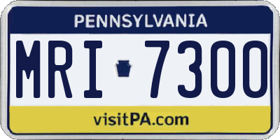 PA license plate MRI7300